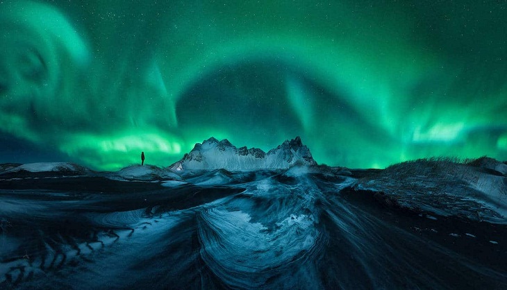 Northern Lights Photographer of the Year 2022, green sky