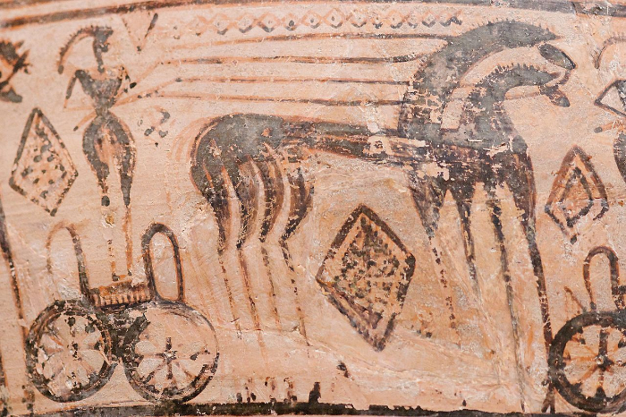 detail from a geometrical Greek vase