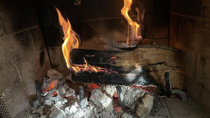 Objects With Faces wood in fireplace