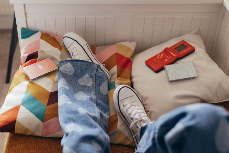 Bad Housekeeping Habits converse on pillows