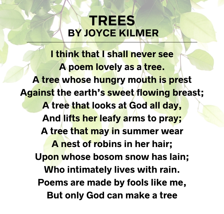 Short Poems Joyce Kilmer – Trees