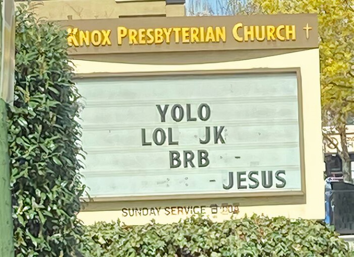 Funny Church Signs yolo jesus