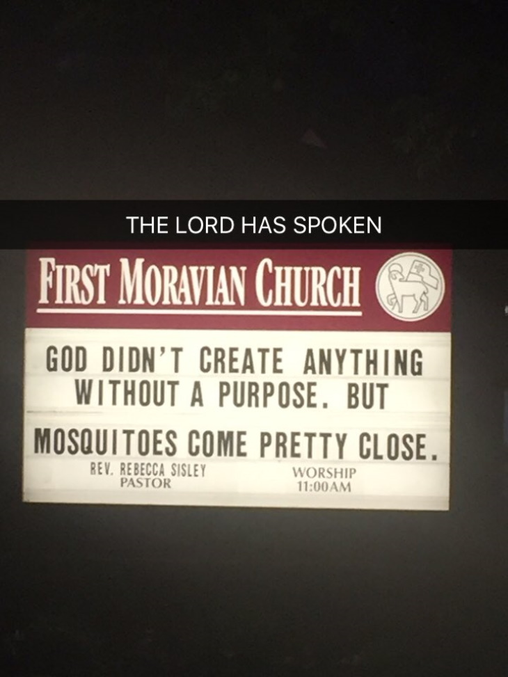 Funny Church Signs mosquitos