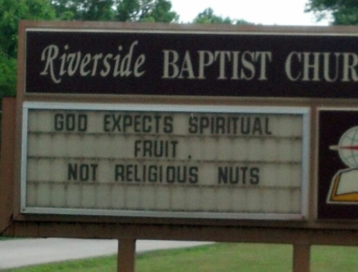 Funny Church Signs religious nuts