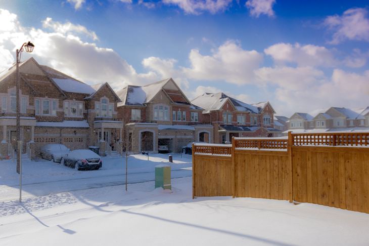 Homeowner’s Winter Checklist neighborhood in the winter