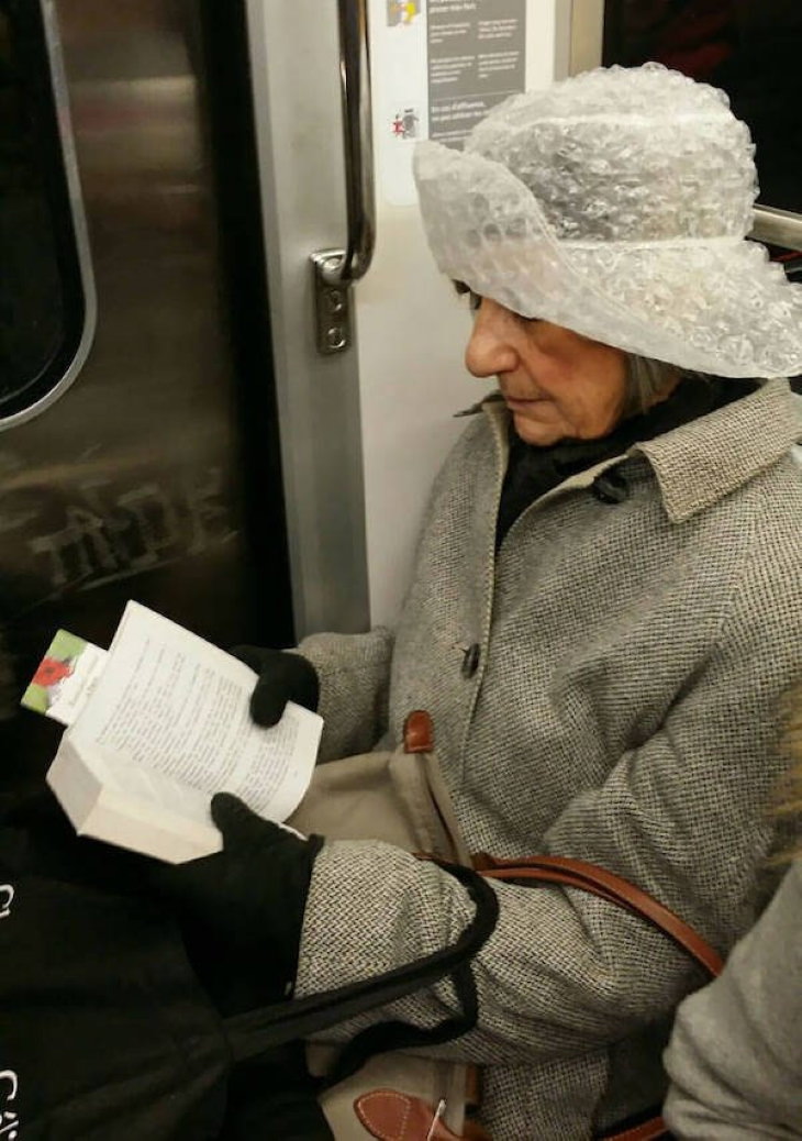 Lazy Fixes bubble wrap hat