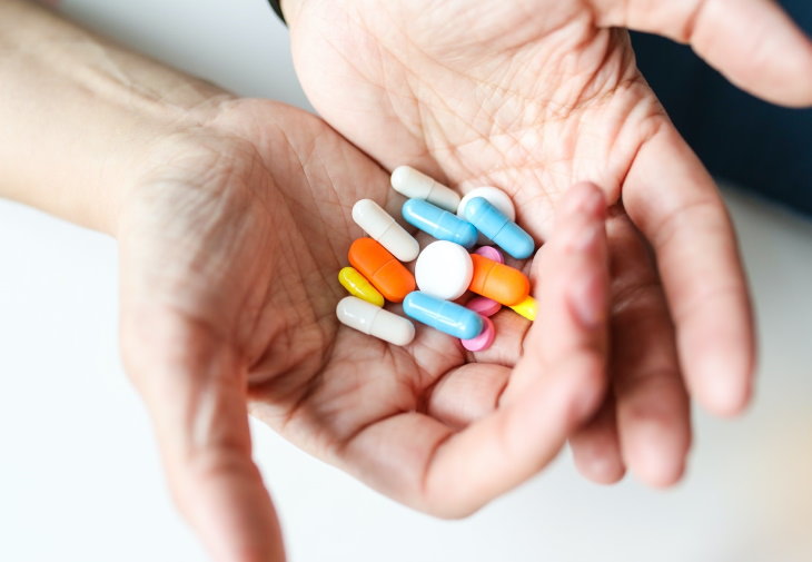 Antibiotics a handful of pills