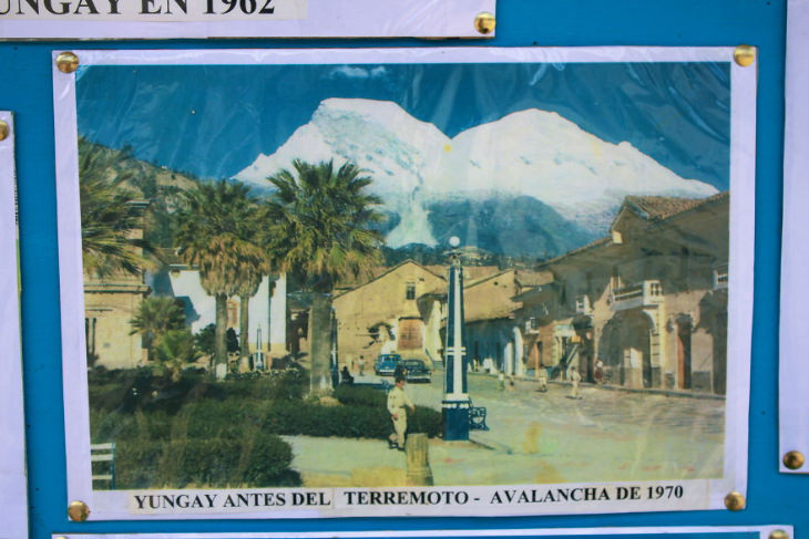 Peruvian town of Yungay, before the catastrophe