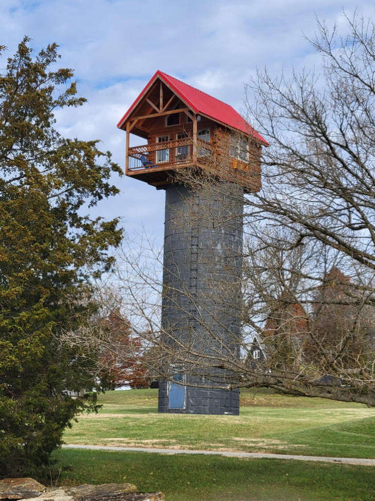 Strange Things cabin located on a silo in Oldham County, Kentucky