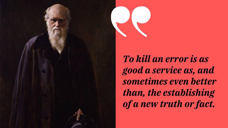 Quotes by Charles Darwin, error