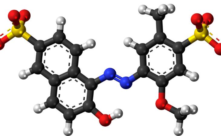 food additives, molecule structure illustration