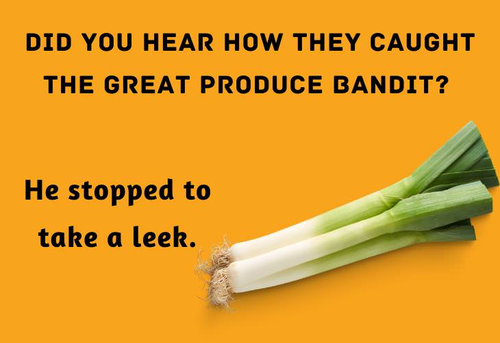 Food Puns and Jokes, leek