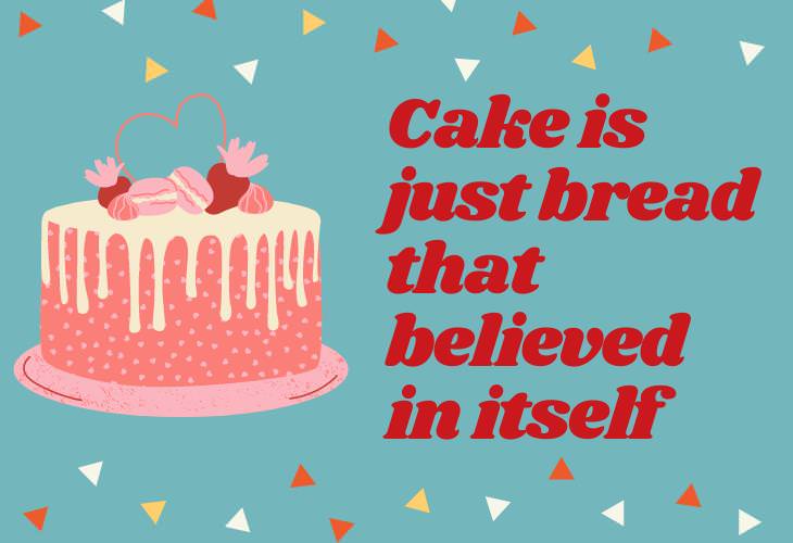 Food Puns and Jokes, cake