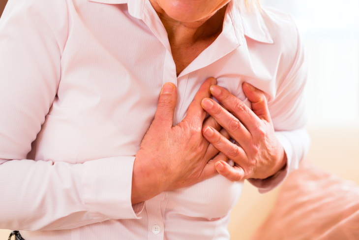 Types of Heart Failure woman experiencing chest pain