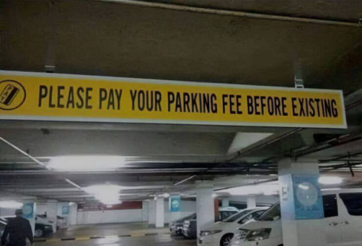 Hilariously Bad English Translations, parking