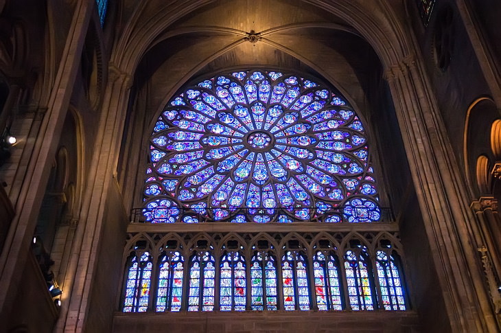 Stained Glass Windows Notre-Dame de Paris - Paris, France