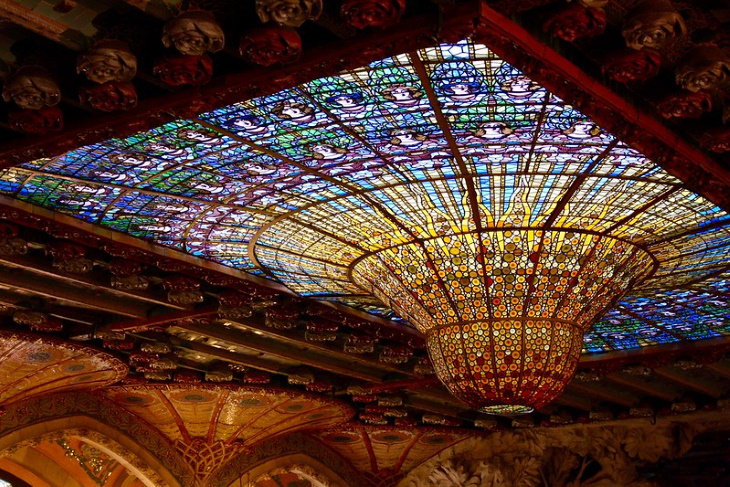 Stained Glass Windows Palau de la Música Catalana - Barcelona, Spain