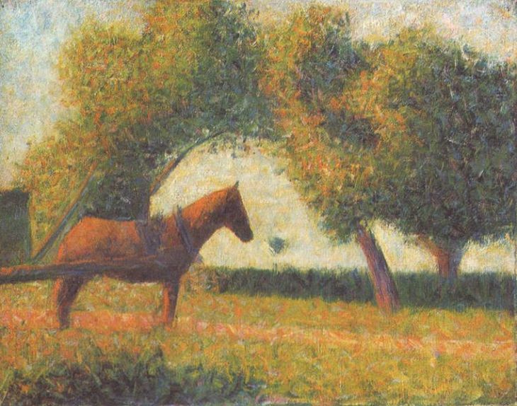 Georges Seurat Paintings, Harnessed Horse