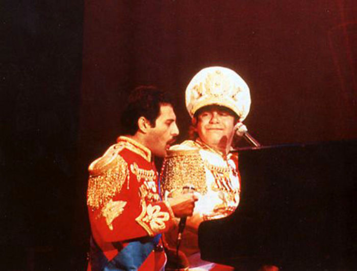 Elton with Elton John and Freddie Mercury