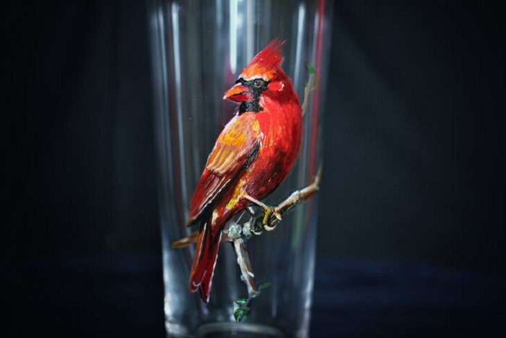 Animal Paintings on Glass, bird