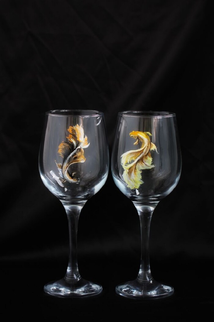 Animal Paintings on Glass, fish