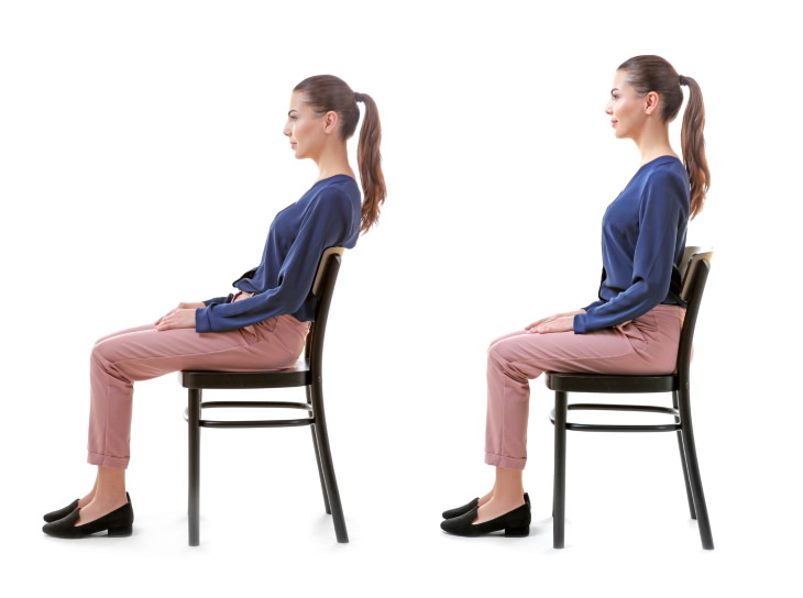 Bad Posture bad and good sitting posture