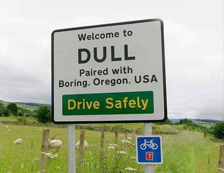 Funny Signs dull and boring