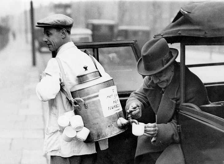 Rare Historical Photos, Mobile coffee service 