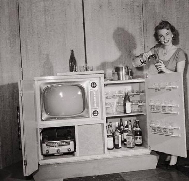 Rare Historical Photos, combination television set