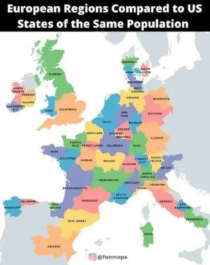 Useful charts, Europe map