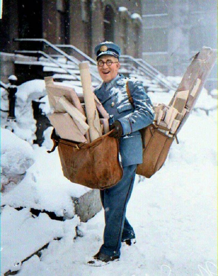 Colorized Photos From History, Mailman 