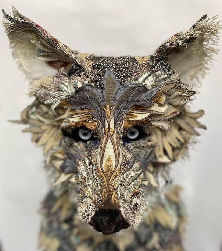  Animal Sculptures, fox closeup