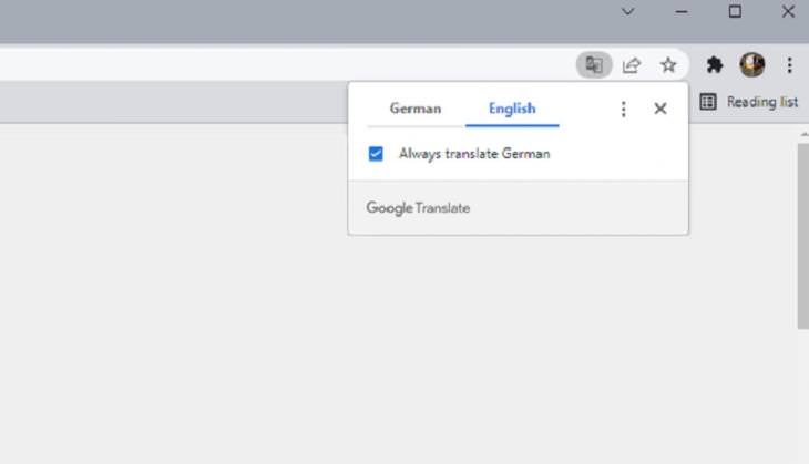 Chrome Address Bar Icons, Translate 