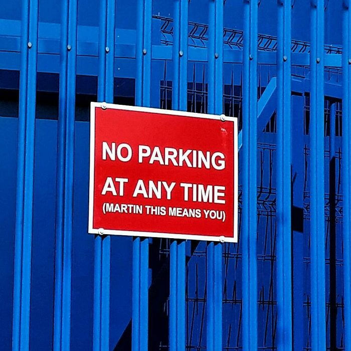 funny sign no parking Martin