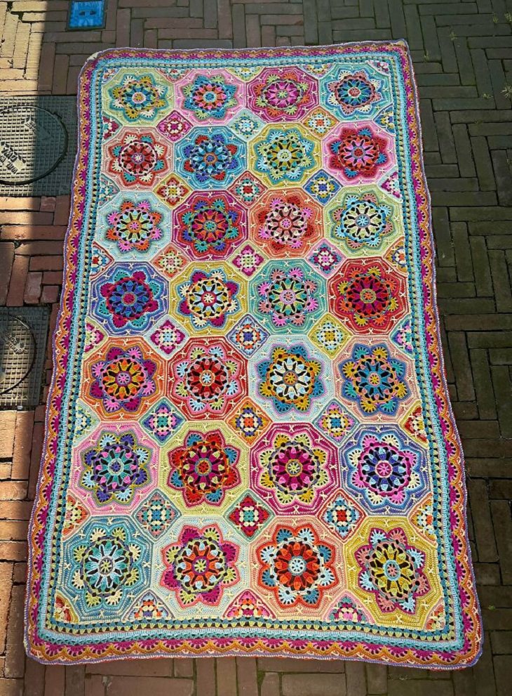 Crochet as Art, Persian tiles blanket