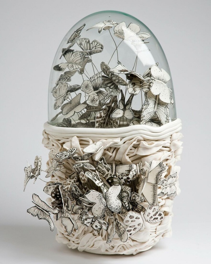Porcelain Sculptures, butterfly
