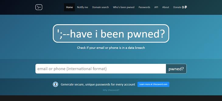Useful Sites, Have I Been Pwned?