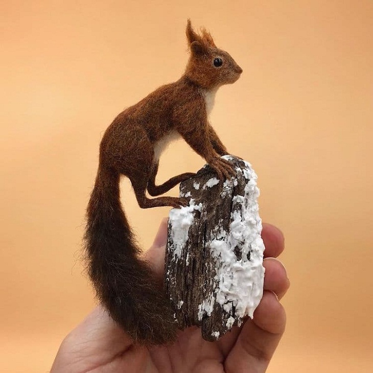 Needle-Felted Animals, squirrel 