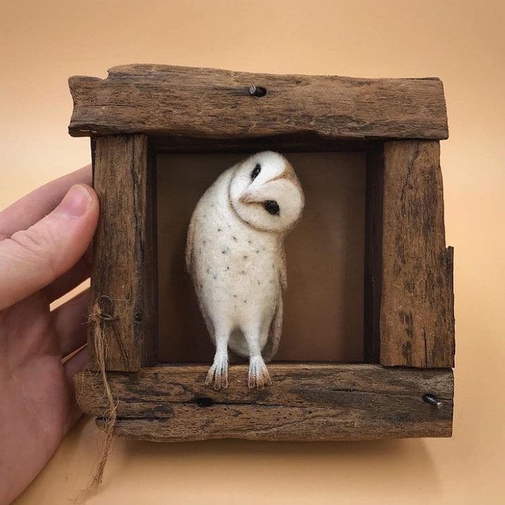 Needle-Felted Animals, owl