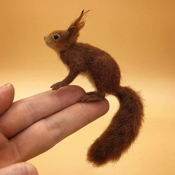 Needle-Felted Animals, squirrel 