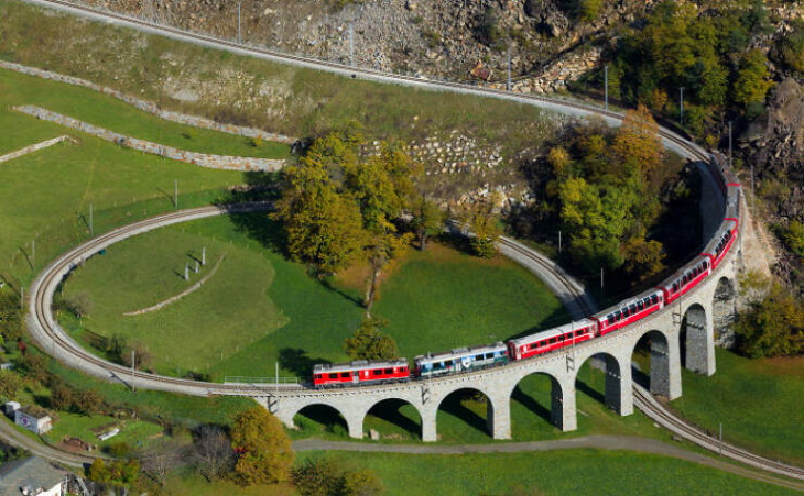 Stunning Bridges & Roads Brusio Spiral Viaduct, Switzerland