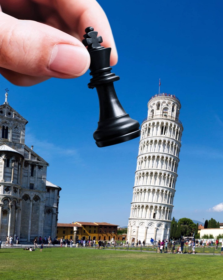 Forced Perspective Photography, tower of pisa