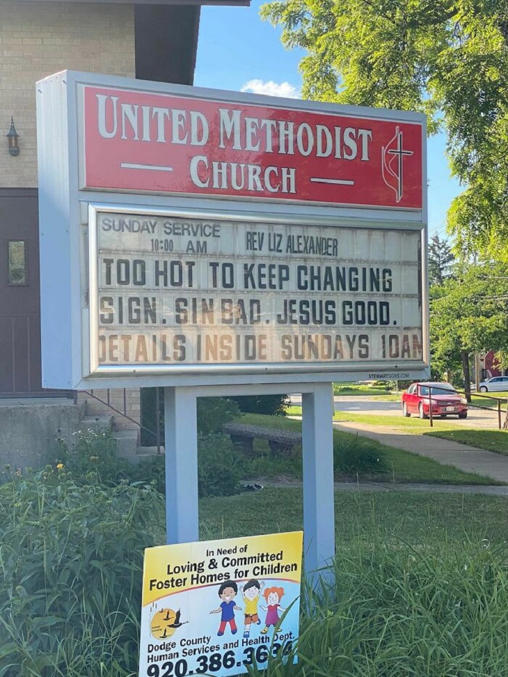 Funny Signs, church