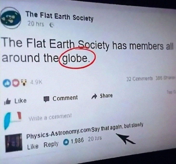Hysterical Signs Flat Earth Society