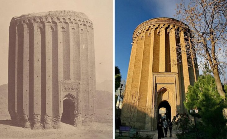 Fotos de antes y después, Torre Toghrol