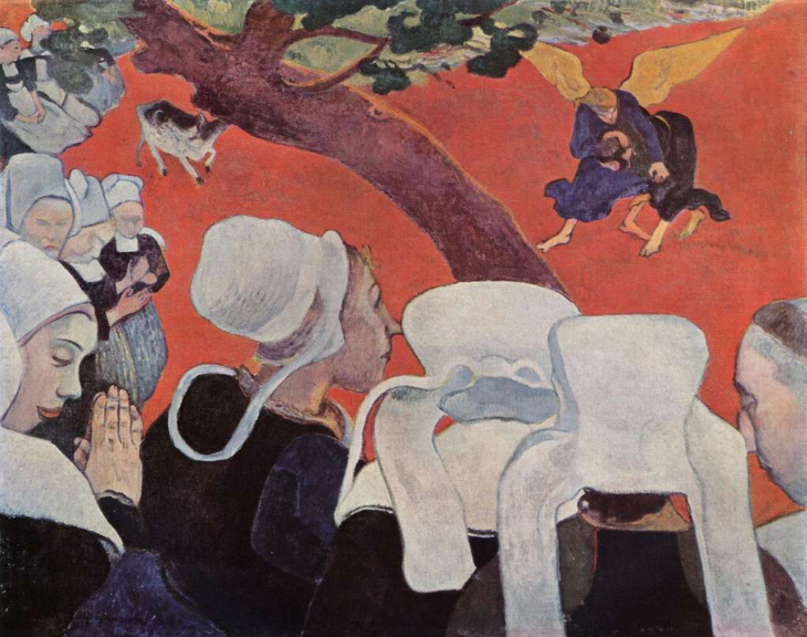 Paul Gauguin - 1. Vision after the sermon, or Jacob wrestling with the angel, 1888
