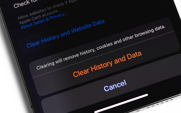 Web Cookies clear browser history