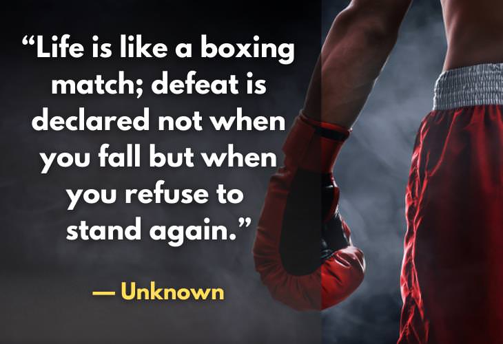 Boxing Quotes, defeat