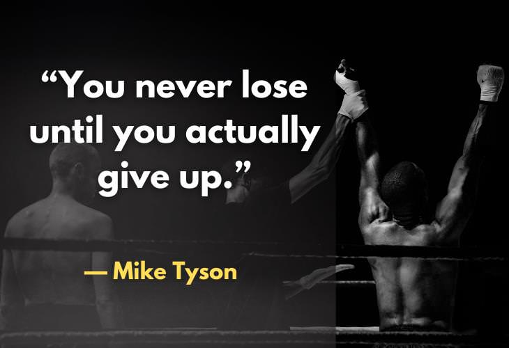 Boxing Quotes, give up