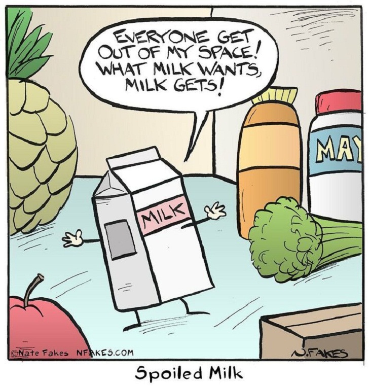 One-Frame Comics, milk